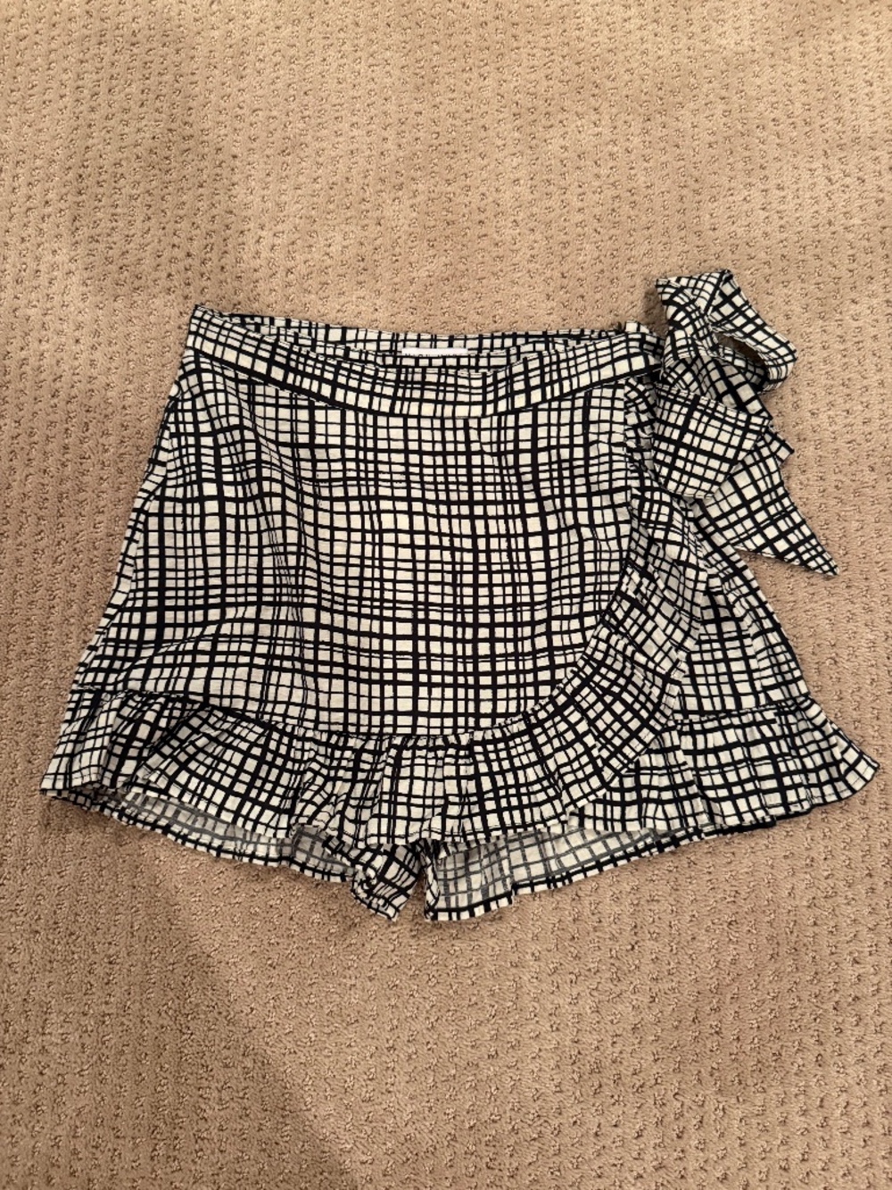 Black and White Gingham Skort